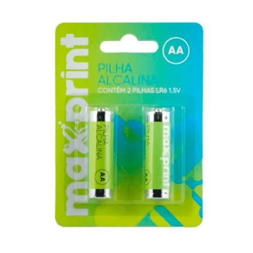 Pilha Alcalina AA 1,5V 2 Unidades Maxprint