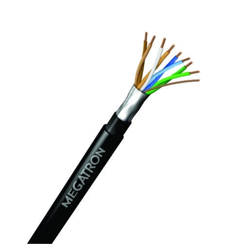 Cabo de Rede Lan Ftp Cat.5e 4px24awg Capa Dupla Blindado para Uso Externo 305m 100% Cobre Preto - Dvbl