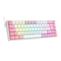 Teclado Mecânico Gamer Redragon Castor RGB Switch Azul USB Removível Branco - K631W-RGB