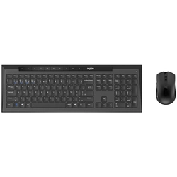 Kit Teclado e Mouse Sem Fio Rapoo Bluetooth 2.4 Ghz Preto - Ra038