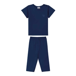 Conjunto Camiseta Manga Curta e Calça em Cotton Lik Kids - Menino