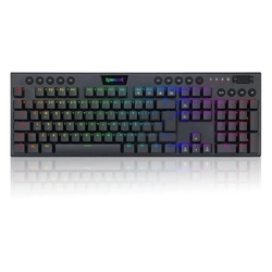 Teclado Mecânico Gamer Redragon Horus K618, Low Profile, RGB, ABNT2, Preto