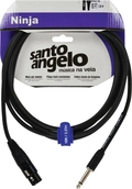 Cabo de Microfone Ninja Hg 0,20 Mm Conector P10/xlr Femea 10ft 3,05 Metros Preto