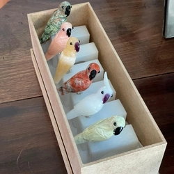 Conjunto 6 Porta Guardanapos mini Pássaros