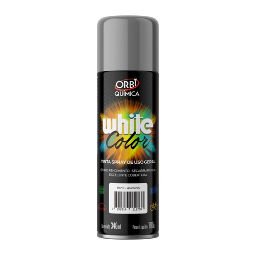Quimica Tinta Spray White Color Aluminio