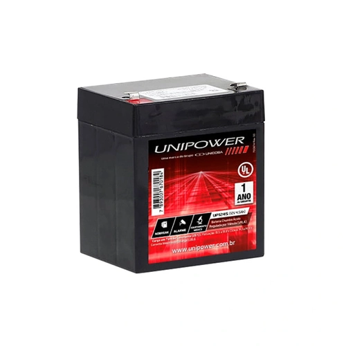 Bateria Unipower 12v 4,5ah Up1245 F187 Nao Autom.