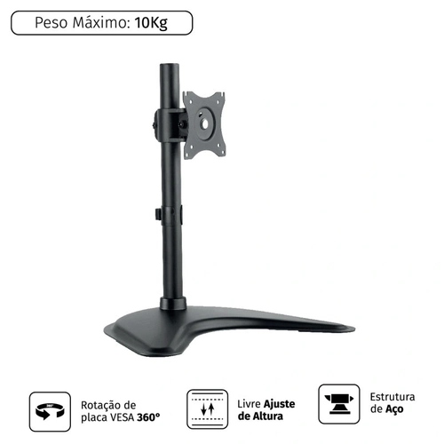 Suporte para Monitor de Mesa 13-27 Vesa 100x100 Plmsm01b