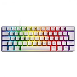 Teclado Pcyes Mecanico 60% Zot Branco Outemu Brown Hotswap Led RGB - PZWOHBWRGB