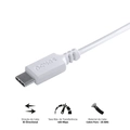 Cabo Usb a 2.0 Macho P/ Usb Tipo-c - Branco - 1 Metro - Puacb-01