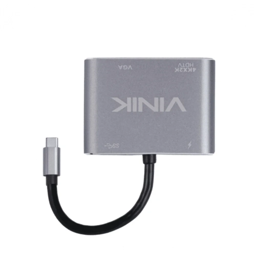 ADAPTADOR TYPE C 4-EM-1 PARA HDMI VGA PD E USB 3.0 - AT41VN - VINIK