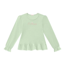 Batinha Manga Longa Malha Trabalhada Strass Somnii - Feminina