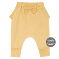 Calça Avulsa Pala, Babado e Laço Suedine Amarela Feminina – Elefantinha