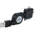 Cabo Usb P/ Ipod/iphone Retratil Preto 60cm Ebolt