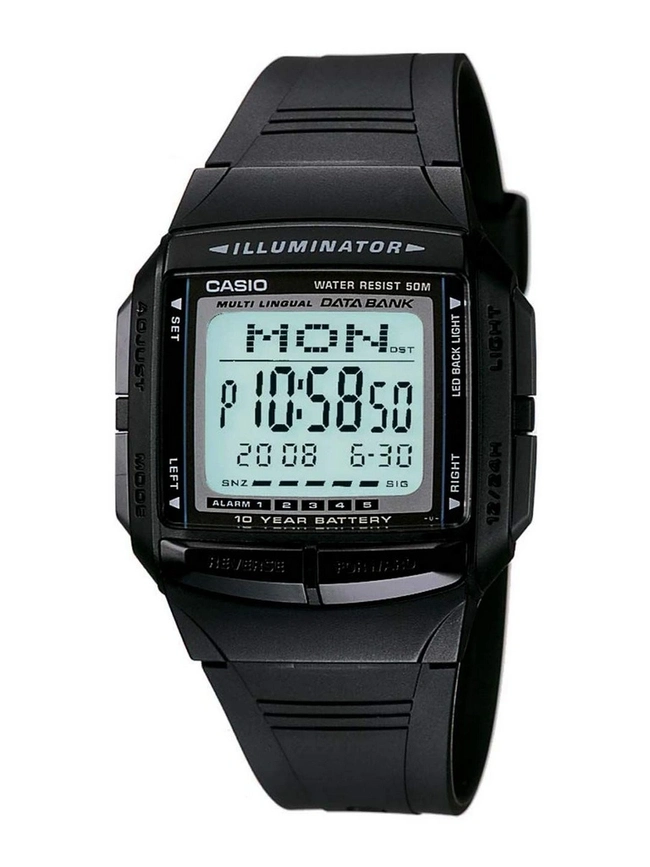 Relógio Casio Masculino Data Bank DB-36-1AVDF