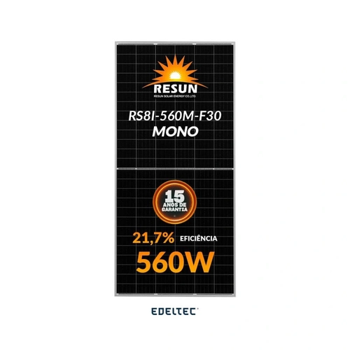 Modulo Solar Resun 560w Rs8i-560m-f30 144 Cells Mono - 740 Un/cntr