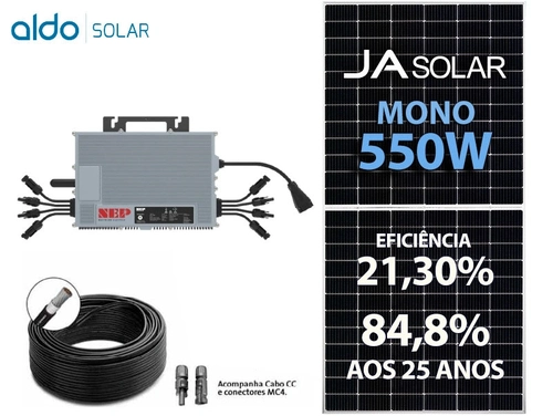 Gerador De Energia Solar Nep Micro Inversor Rosca Dupla Madeira Romagnole Nep Microinversor Gf 6,60kwp Ja Deep Blue Mono 550w Nep 2kw 2mppt Mono
