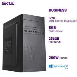 Computador B300 Dual Core I3 4160 3.60ghz Memória 8gb Ddr3 Ssd 256gb Nvme Fonte 200w Windows 10 Pro
