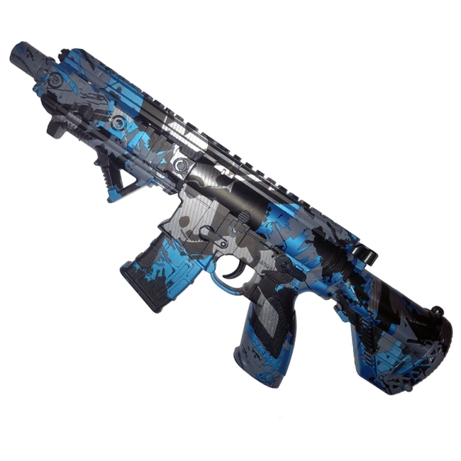 Rifle M416 Elétrico de Bolinhas de GEL Orbeez (Camuflado Azul)