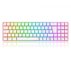 Teclado Mecanico Redragon Zed Pro Lunar White RGB Switch Marrom - K627P-WNS-W PT-BROWN