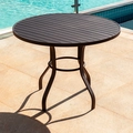Base de Mesa  Ripada em Alumínio Epóxi Caribe