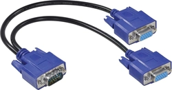 Cabo Adaptador 1 VGA Macho x 2 VGA Fêmea 15 pinos Avy-1m/2f