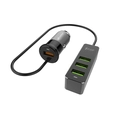 Carregador Veicular C3tech 4 Portas USB Quick Charge - Ucv-q430bk