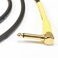 Cabo de Guitarra Shogun 0,75mm Conector Em Ouro P10/p10 90º 20ft 6,10 Metros Preto