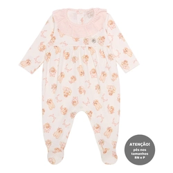 Macacão Manga Longa com Gola Babado Suedine Feminino – Cachorrinhas