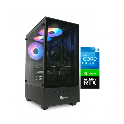 PC Gamer ITX Arena, Core I5 13400F, NVídia GeForce RTX 3050, 16GB Ram, SSD 1TB, Gabinete RGB