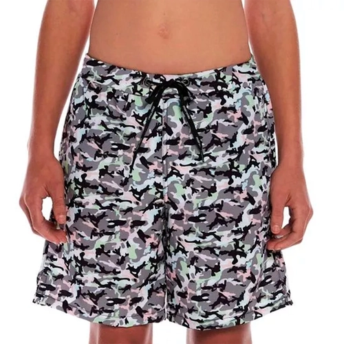 Bermuda De Tactel Mormaii Estampa Camuflada Masculina - Cinza/Preto/Verde