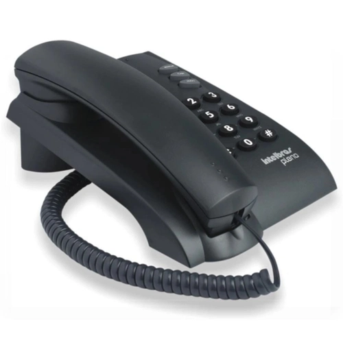 Telefone Pleno Com Fio Mesa e Parede Preto - Intelbras