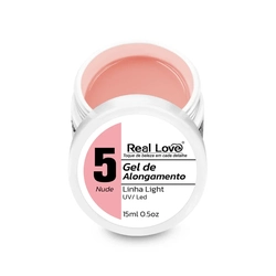 Gel de Alongamento para Unhas Linha Light 15ml - Real Love N5 Nude