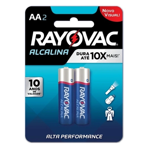 Pilha Alcalina AA Raiovac Com 2 Unidades - 20853
