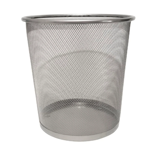 Cesto de Lixo Aramado Metal 8 Litros Cinza TN Office