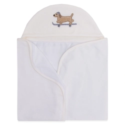 Toalha Capuz Forrada Suedine, Atoalhado e Fralda Masculino - Cachorrinho no Parque