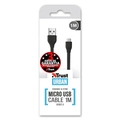 Cabo Micro-USB Flat Trust Urban T20135 Preto 1m