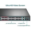 Switch Poe+ C/ 24p 10/100mbps e 2p Gigabit Tl-sl1226p Smb Imp