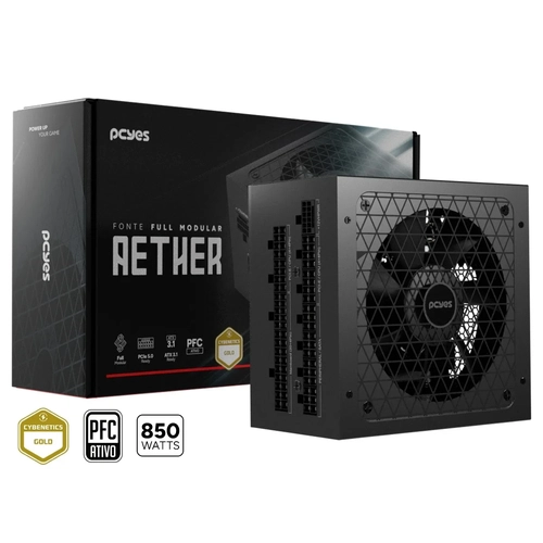 Fonte 850W Pcyes Aether Full Modular Gold - 850WFMG