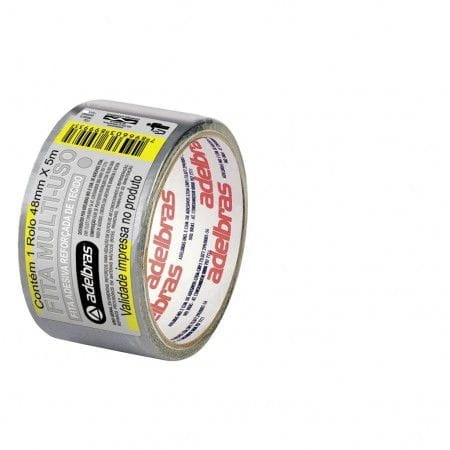 FITA ADESIVA SILVER TAPE 48MM X 5M CINZA ADELBRAS