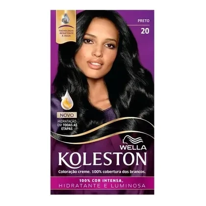 Tintura Koleston Coloração Permanente - 20 Preto - WELLA