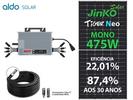 Gerador De Energia Solar Nep Micro Inversor Ondulada Romagnole Nep Microinversor Gf 1,90kwp Jinko Tiger Neo Mono 475w Nep 2kw 2mppt Mono