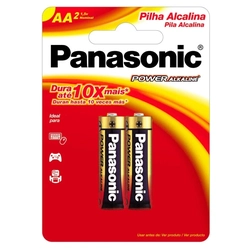 Pilha AA Panasonic alcalina Blister Com 2 Lr6xab/2b
