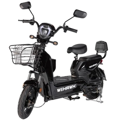 Bicicleta Eletrica Scooter Wehawk Basket Hw500 500w Bat 48v 12ah Black