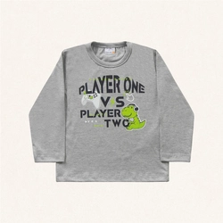 Camiseta Manga Longa Estampada Player One Fakini - Masculina