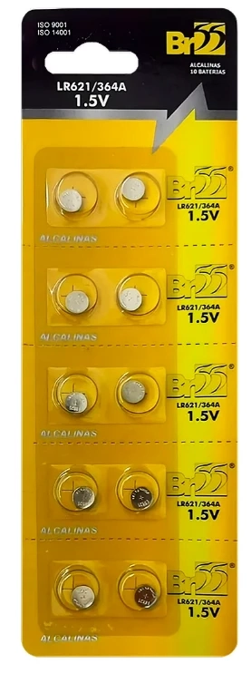 364 = 621 = 620 = 363 = G1 BR55 1,55V cartela c/10un.