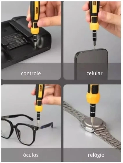 Kit de chave para manutenção profissional 33 em 1 Chave Phillips Fenda Com ímã Bom-3104 - BomVink