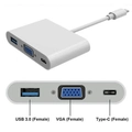Adaptador Type-c P/ Usb 3.0 / Vga E Type-c (3 Em 1) Ref. Ar-09