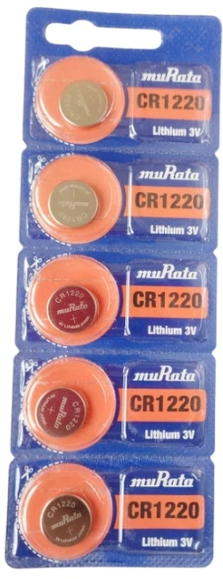 CR1220 Murata - 3V Lithium cartela c/5un.