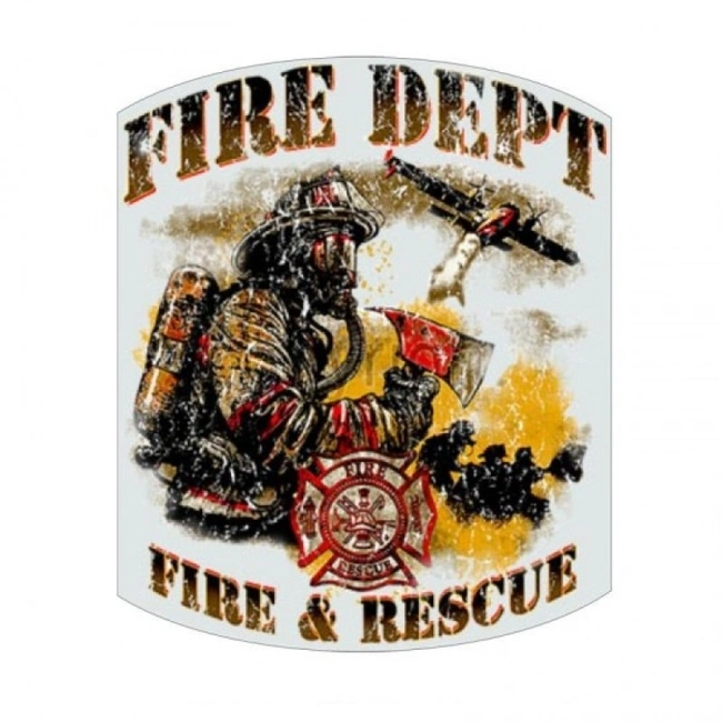 Adesivo Fire Dept Fire & Rescue
