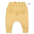 Calça Avulsa Pala, Babado e Laço Suedine Amarela Feminina – Elefantinha